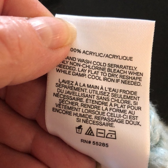 Express Slouchy Oversized Dolman Long Sleeves Open Knit Mint Green Sweater S/M - Picture 11 of 11